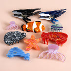 Hand-Painted Ocean Wave Hair Claw