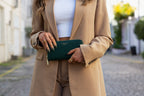 Serene Forest Green Zip Around Wallet