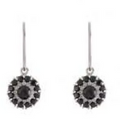 Sterling silver black drop earrings