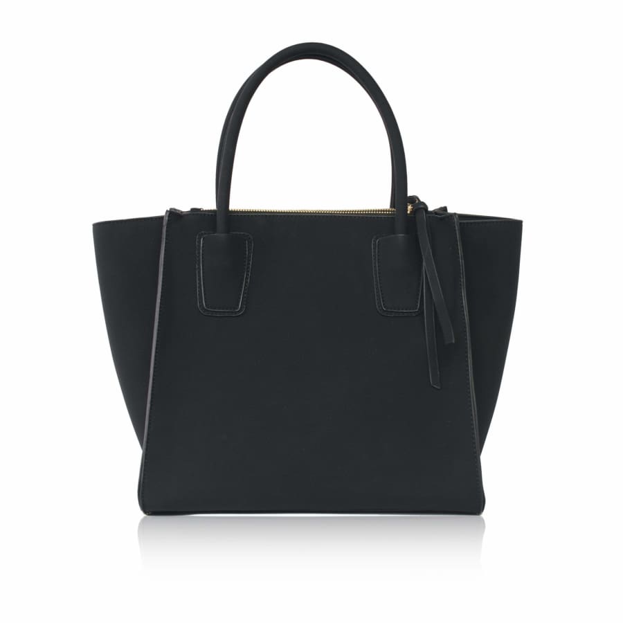 Demi Black Vegan Winged Tote Bag